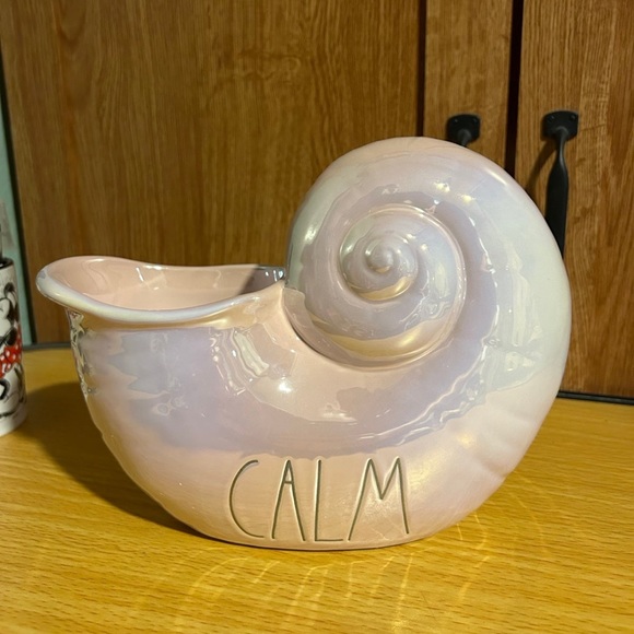 NEW RAE DUNN LARGE CALM Ceramic Shell Decor - Picture 2 of 8